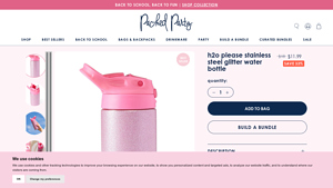 Packed Party - Pink Glitter Water Bottle