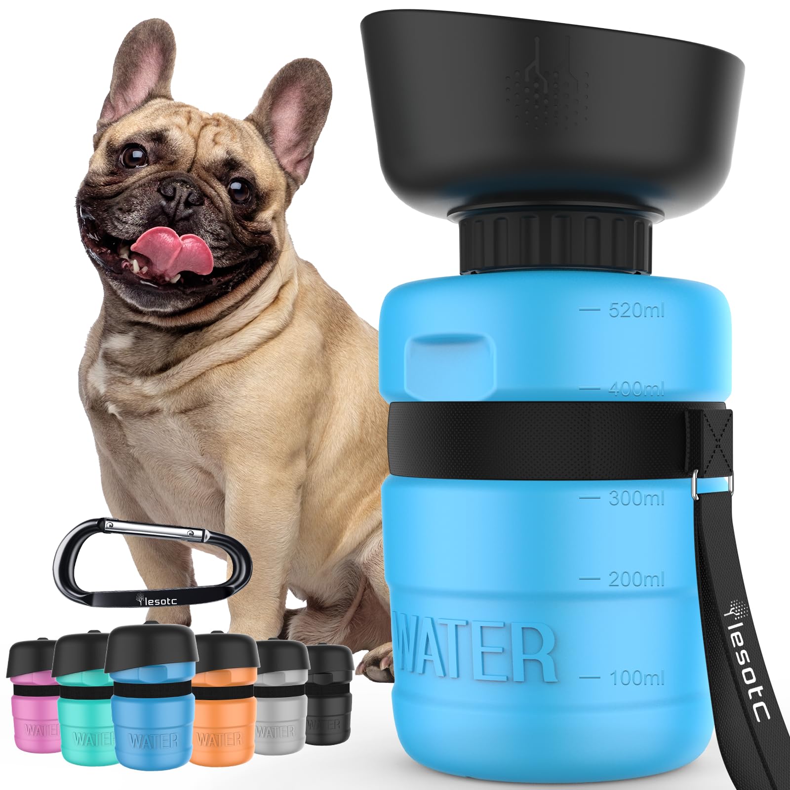 A stock image illustrating pet dog water bottle concepts