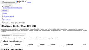 Petainer - 330ml Water Bottle