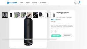 PhoneSoap - Luma UV Light Water Bottle