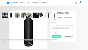 PhoneSoap - Luma UV Light Water Bottle