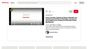 Pinterest - DIY Glass Bottle Project