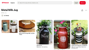 Pinterest - Vintage Galvanized Milk Jugs
