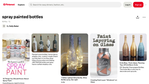 Pinterest - Custom Glitter Spray Painted Bottles