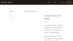 Potshop - Ceramic Olive Oil Bottle