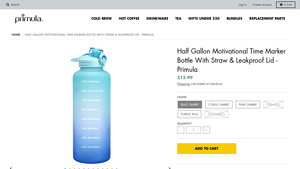 Primula - Half Gallon Motivational Time Marker Bottle