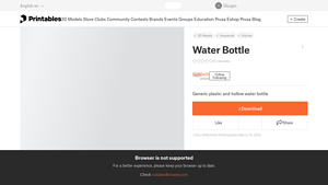 Printables - Water Bottle