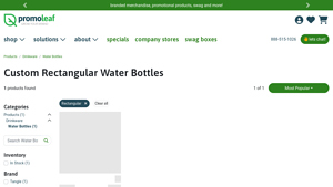 Tangle - Custom Rectangular Water Bottles