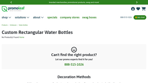 PromoLeaf - Custom Rectangular Water Bottles