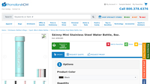 Promotions Now - Skinny Mini Stainless Steel Water Bottle