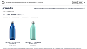 Proworks - Explorer 1.5 Litre Water Bottle