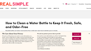 Real Simple - Reusable Water Bottle Cleaning Tips