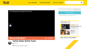 RecordSetter - Water Bottle Stacking Challenge