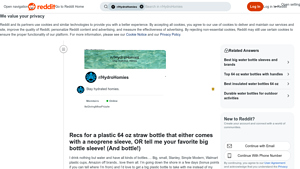 Straw Bottle Co - 64 oz Neoprene Sleeve Bottle