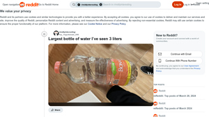 Reddit - 3 Liter Water Bottle
