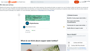 Reddit - Copper Water Bottles