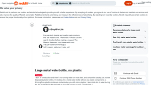 Reddit - Durable Metal Water Bottle