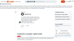 Reddit - Reusable 1 Gallon Plastic Bottle