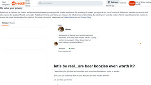 Reddit - Customizable Beer Koozies