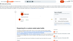 Survival Gear - Custom Metal Water Bottle