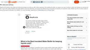 Best Insulated Water Bottle - 32oz Self-Filtering Option