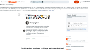 Reddit - Double Walled vs Single Wall Water Bottles