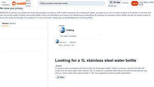 Reddit - Stainless Steel Water Bottle Alternatives