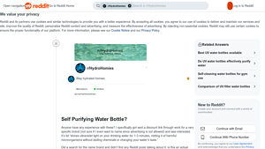 Self Purifying Water Bottle - Ultraviolet Disinfection