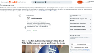 Reddit - Smart Water Bottle Wrappers