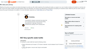 Reddit - One-Handed Locking Glass Water Bottle
