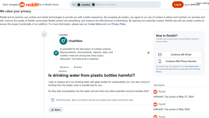 Reddit - Drinking Water from Plastic Bottles