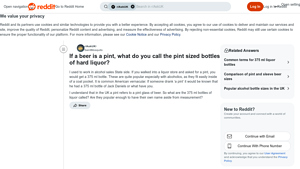 Reddit - Half Bottles of Hard Liquor