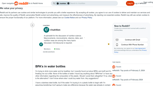 Reddit - BPA-Free Water Bottle Alternatives
