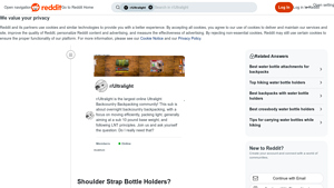 Camp - Shoulder Strap Water Bottle Holder