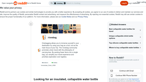 Reddit - Insulated Collapsible Water Bottle