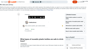 Reddit - Safe Reusable Plastic Bottles