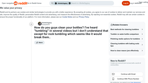 Reddit - Bottle Cleaning Methods