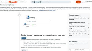 Hiking Gear - Bottle Caps Comparison