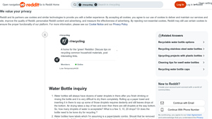 Reddit - Recycling Water Bottles Tips
