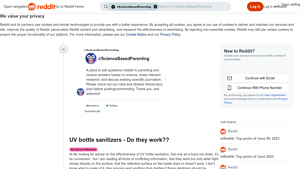 Reddit - UV Bottle Sanitizers