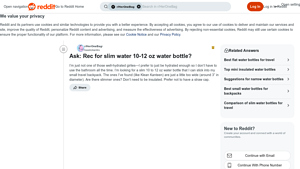 Slim Water Bottle - 10-12 oz Capacity