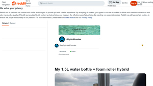 HydroRoller - 1.5L Water Bottle & Foam Roller Hybrid