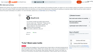 Metal Water Bottles - Recommendations for Durability and Design