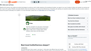 Reddit - Travel Bottle/Thermos Steeper