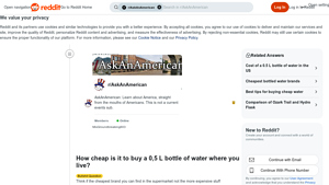 Reddit - Bottled Water Pricing Insights