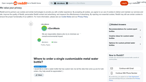 Customizable Metal Water Bottles - Personalization Options