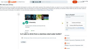Reddit - Stainless Steel Water Bottles