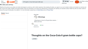 Coca-Cola - Premium Silver Bottle Caps