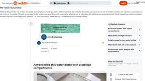 Reddit - Convenient Water Bottle with Storage Compartment