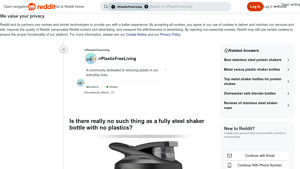 Stainless Steel Shaker Bottle - Fully Plastic-Free Options